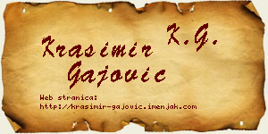 Krasimir Gajović vizit kartica